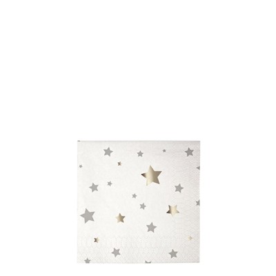 Meri Meri Silver Star Confetti Small Napkins