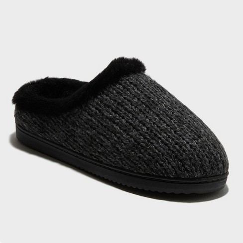 Dluxe By Dearfoams Women s Knit Clog Slippers Black Target