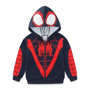 Marvel Spidey And His Amazing Friends Miles Morales Boys Full Zip Up Hoodie For Toddler And Big Kids - Size 2T - 1 of 4