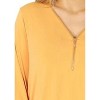 Women's Ity Front Zip-up 3/4 Sleeve Top - Plus - ZENANA - 2 of 2