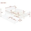 Wood Platform Bed with Guardrails and 2 Storage Drawers for Kids or Guest Room, No Box Spring Needed-Cuddlewood - 4 of 4