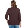 Clearlove Knit Cardigan for Plus Size  Women Open Front Button Lightweight Sweaters V Neck Loose 3/4 Sleeve Cardigans Outwear - 3 of 4