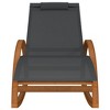 vidaXL Rocking Chair Gray Textilene and Solid Wood Poplar - 3 of 4