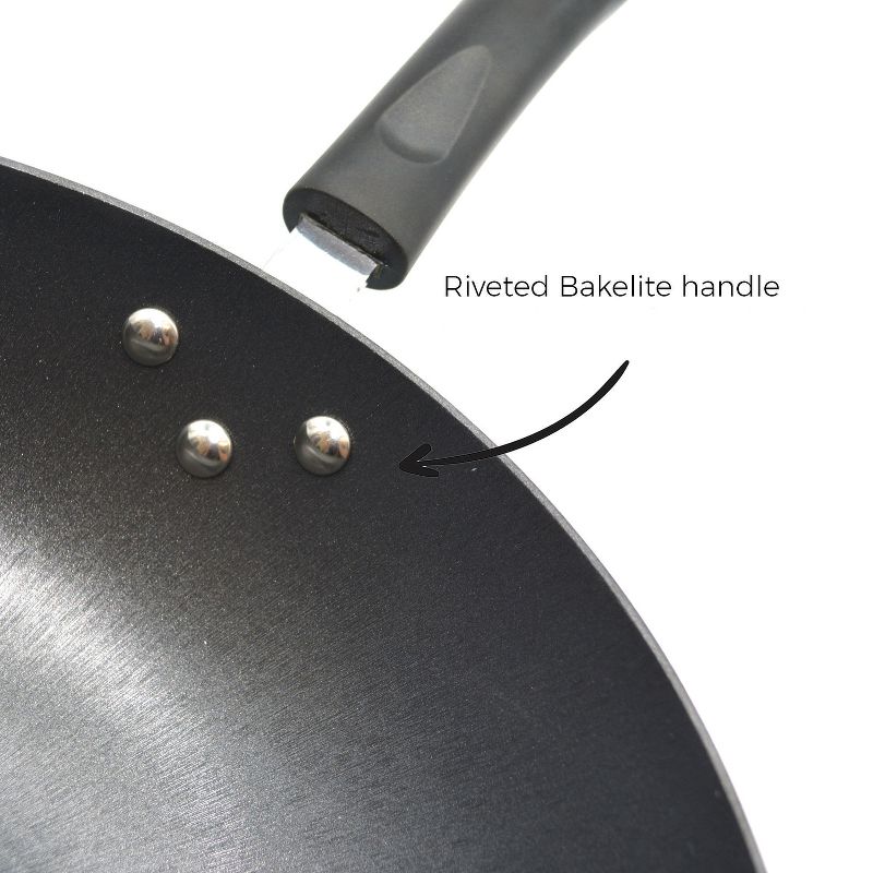 Starfrit Light Nonstick Cast Iron Wok with Bakelite® Handle, 3 of 6