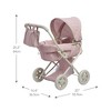 Olivia's Little World Buggy-Style Doll Pram with Canopy, Pink/Grey - 4 of 4