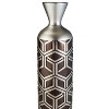 YONWAY  Elegant 22" Tall Decorative Polyresin Vase, Chestnut Weave Design for Living Room, Bedroom Decor - 2 of 4
