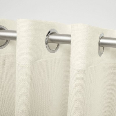 Ivory Semi-Sheer Polyester Grommet Window Panels, 84" x 54"
