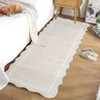 Modern Solid Scalloped Area Rug Machine Washable Rug  with Non-Slip Backing  Low Pile Stain Resistant Floor Cover for Living Room Bedroom Office - 3 of 4
