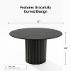 Dovelina Modern Round Dining Table Wood Kitchen Table - 3 of 4