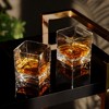 Viski Braque Rocks Short Glass Set - Old Fashioned Glass Square Drinking Glasses, Crystal Cocktail Glasses 10oz Set of 2 - 4 of 4