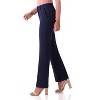 Rekucci Women's Smart Stretch Straight Leg Dress Pants with Zipper Closure – Office to Evening Wear - Navy, 14 - 2 of 4
