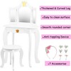 Whizmax 2-in-1 Kids Vanity, Wooden Princess Makeup Desk Dressing Table, Pretend Play Vanity Set for Kids - 4 of 4