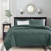 Madison Park 3pc King/California King Vancouver Reversible Quilt Set Dark Green - 2 of 4