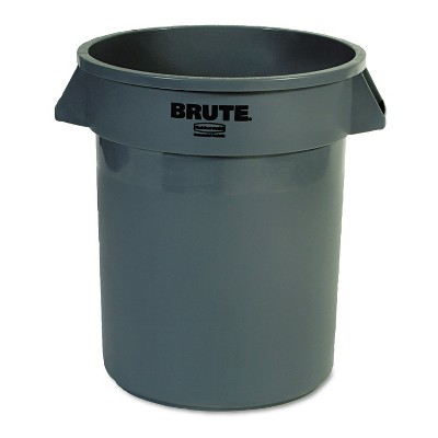 Rubbermaid Commercial Round Brute Container Plastic 20 gal Gray 262000GRA