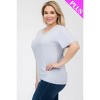 Slickblue Women's Plus Size Short Sleeve Tee, Soft Stretch Fit, Classic Round Neck, 10 Color Options, Size 1XL-3XL - 3 of 4