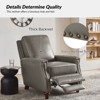 Set of 2 Theresa Modern Upholstery Genuine Leather Recliner with Nailhead Trim for Living Room and Bedroom| ART OF LIVING DESIGNS - 3 of 4