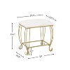 NicBex Vanity Desk with Mirror Elegant Makeup Desk Vanity with Cushioned Stool, Vintage Vanity Table Set with Lots Storage for Bedroom, White - 3 of 4