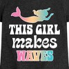 Girls' - Instant Message - This Girl Makes Waves Mermaid Fitted Short Sleeve Graphic T-Shirt - 2 of 4