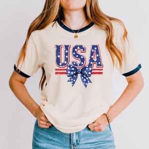 Simply Sage Market USA Star Coquette Ringer Tee - 1 of 4