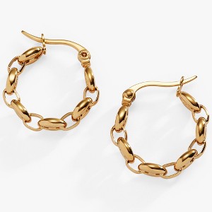 Alex and Ani Frozen Mariner Chain Hoop Earrings - 1 of 4