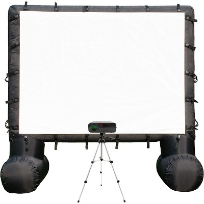 Total Homefx Pro Weather-Resistant Inflatable Theatre Kit With Outdoor Projector, Projection Screen, And Projector Stand