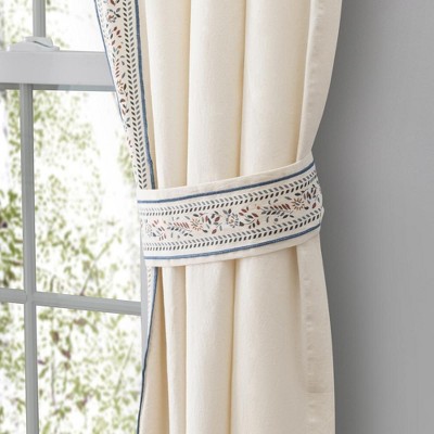 Elegant White Cotton and Polyester Sheer Rod Pocket Curtain Panel Pair