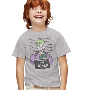 Boys' Short Sleeve Batman the Joker Mugshot T-Shirt - 1 of 4
