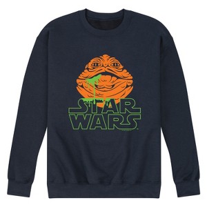 Men's - Star Wars - Jabba the Hut Logo Drip Graphic Fleece Sweatshirt - 1 of 4