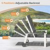 Arceso Aluminum Chaise Lounge Chair Outdoor, HDPS Patio Lounge Chair, 5 Positions Adjustable Backrest, Wheels for Pool Outside Poolside Deck - 4 of 4