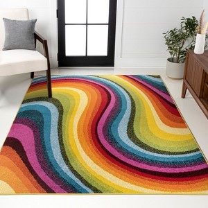 JONATHAN Y Flow Abstract Swirl Indoor Area Rug - 1 of 4
