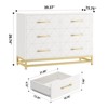 Jojoka Dresser for Bedroom with 6 Drawer, TV Stand Dressers Chest of Drawers Large Wood Dresser for Storage and Organization - 2 of 4
