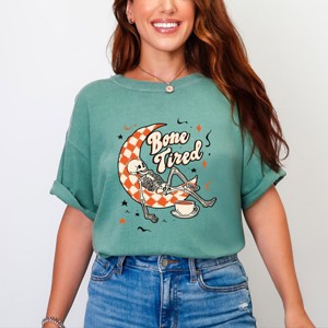 Bone Tired Moon - Womens Garment Dyed Tee - 1 of 4