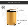 Evideco French Home Goods Stylish Trash Can with Bamboo Lid and Pedal, 2.5L Capacity - 4 of 4