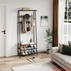 5/10 hooksHall Trees Entryway Bench with Storage, Multifunctional Hallway Organizer, Wood Look Accent Furniture w/ Metal Frame - 2 of 4