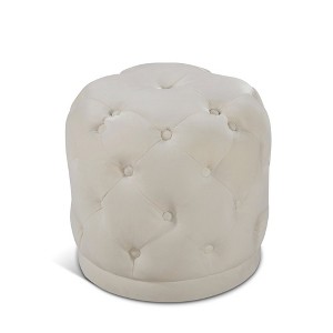 Meridian Furniture,Harper Velvet Ottoman/Stool - 1 of 4
