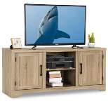Costway Rustic TV Stand Entertainment Center Farmhouse Console Storage Wood Cabinet