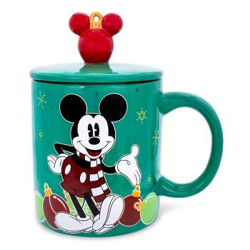 Silver Buffalo Disney Mickey Mouse Holiday Ornaments Ceramic Mug | Holds 18 Ounces