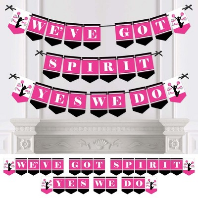 Big Dot of Happiness We've Got Spirit - Cheerleading - Party Bunting Banner - Cheerleader Party Decorations - We've Got Spirit Yes We Do