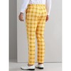 Lars Amadeus Men's Color Block Straight Leg Pattern Plaid Pants - 3 of 4