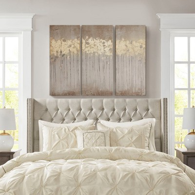 MAYEERTY Gold Foil Abstract 3-piece Canvas Interior Wall Decoration