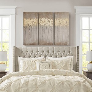 MAYEERTY Gold Foil Abstract 3-piece Canvas Interior Wall Decoration - 1 of 4