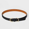 Women's Double Harness Metal Loop Belt - Universal Thread™ Black : Target