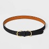 Women's Double Harness Metal Loop Belt - Universal Thread™ Black L