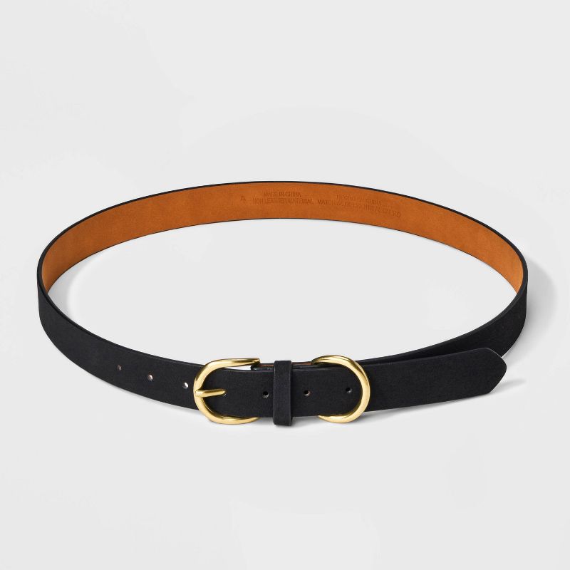Women's Double Harness Metal Loop Belt - Universal Thread™ Black, 2 of 4
