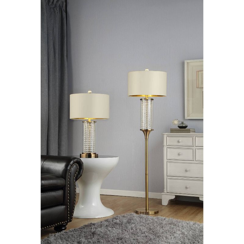 28.75&#34; Traditional Metal Table Lamp with Crystal Accents Gold - Ore International, 5 of 6