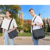 Messenger Bag for Men and Women, Retro Canvas Shoulder Bag Satchel For College fit 15.6 Inch Laptop (Black) - 3 of 4