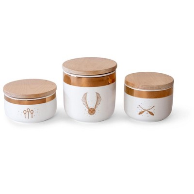 Robe Factory LLC Harry Potter Quidditch Ceramic Storage Jar Containers | Set of 3