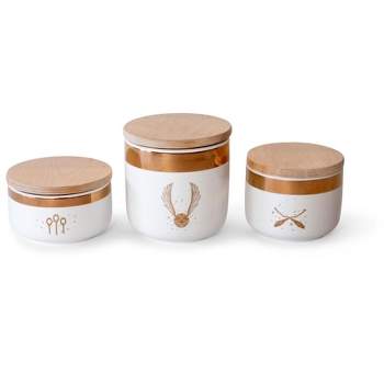 Ukonic Harry Potter Quidditch Ceramic Storage Jar Containers | Set of 3