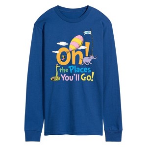 Men's - Dr. Seuss - Oh! The Places You'll Go Long Sleeve Graphic T-Shirt - 1 of 4