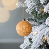 NAYSAYE Party Decoration and Accessories Set of 6 Glass Christmas Ball Ornament for Holiday Celebration, Gold, 3.9"*3.9"*0.09" - 2 of 4